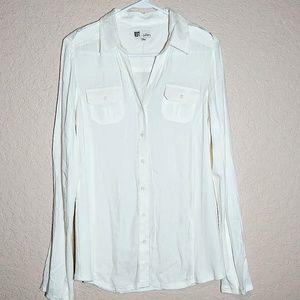 NWOT Kut from the Kloth white bottom down shirt